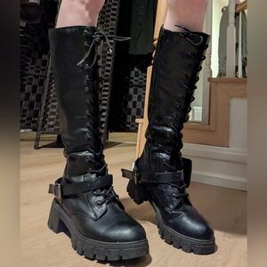 Dolls Kill Vegan Leather Combat Boots